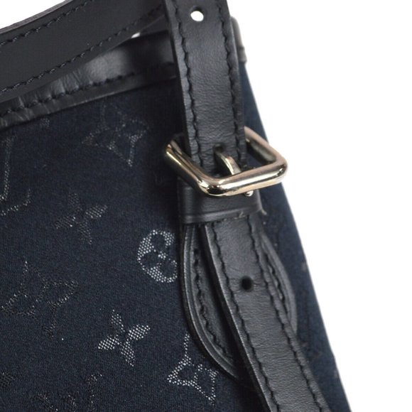 LOUIS VUITTON LITTLE BUCKET HAND BAG BLACK MONOGRAM SATIN - Picture 8 of 15